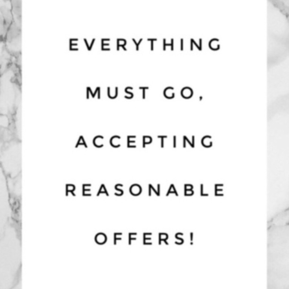 I m minimizing my closet so everything must go.